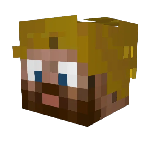 Raphy312 Minecraft avatar head, 3D render
