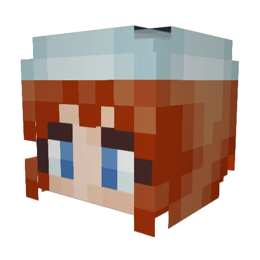 RapidRuby Minecraft avatar head, 3D render