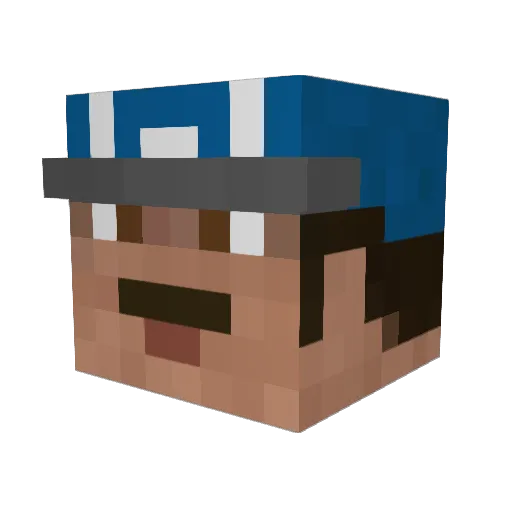 RapidVessel3771 Minecraft avatar head, 3D render