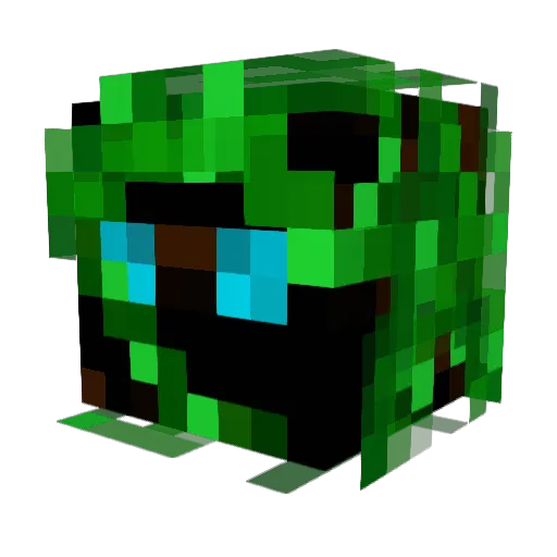 Rapiercraft Minecraft avatar head, 3D render