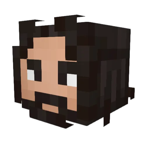 Rapine Minecraft avatar head, 3D render