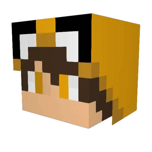 RaposaScottFox Minecraft avatar head, 3D render