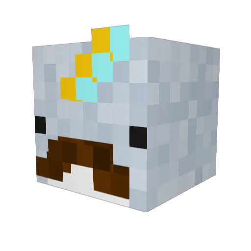RappelKopp Minecraft avatar head, 3D render