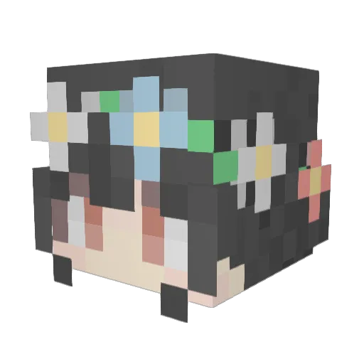Rapper1kkop Minecraft avatar head, 3D render