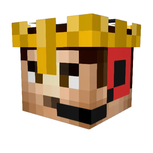 Rapperk Minecraft avatar head, 3D render