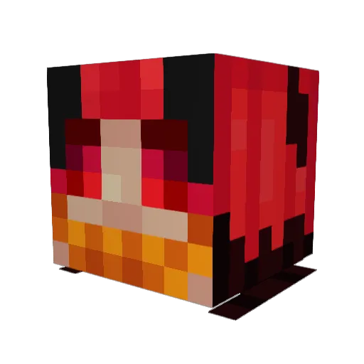 Rapperos Minecraft avatar head, 3D render