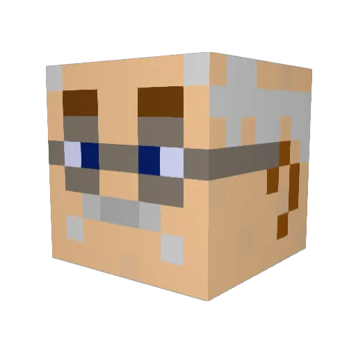 Rappertomate Minecraft avatar head, 3D render