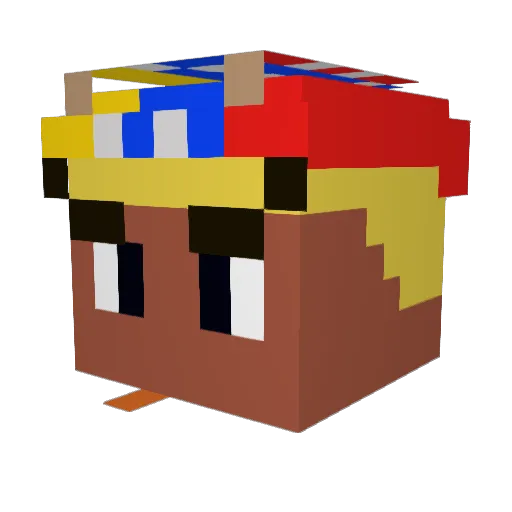 RappiUser Minecraft avatar head, 3D render