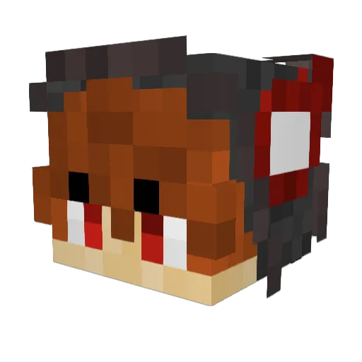 Rapsaj Minecraft avatar head, 3D render