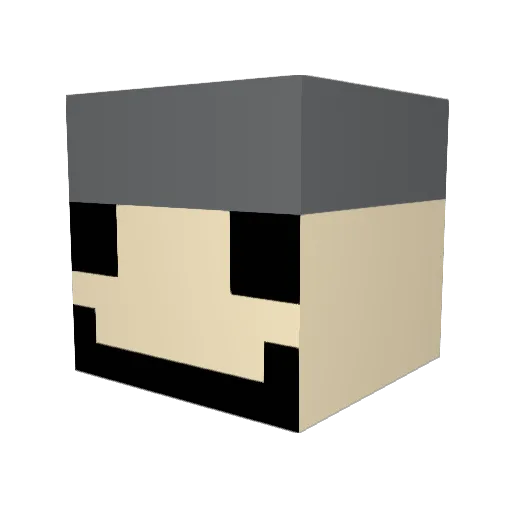 Rapto7 Minecraft avatar head, 3D render