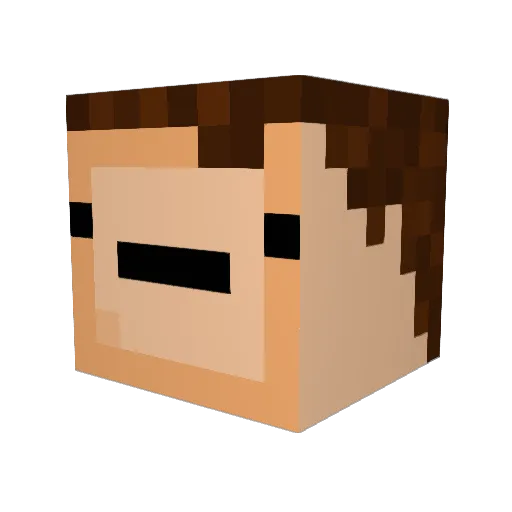 Raptogator Minecraft avatar head, 3D render