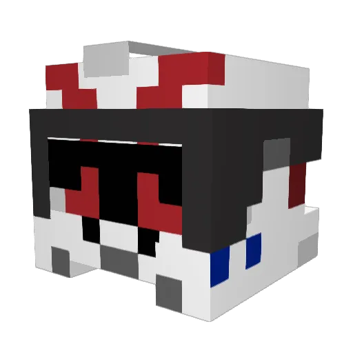 Raptor188 Minecraft avatar head, 3D render