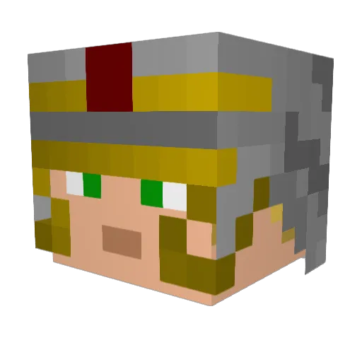 Raptor363 Minecraft avatar head, 3D render