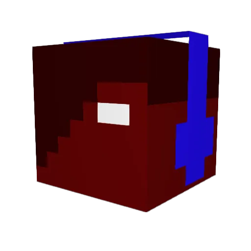 Raptor999 Minecraft avatar head, 3D render
