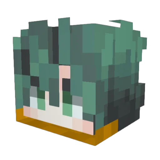 RaptorBlue17 Minecraft avatar head, 3D render