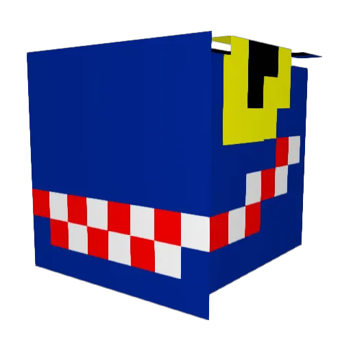 RaptorBlueXy Minecraft avatar head, 3D render
