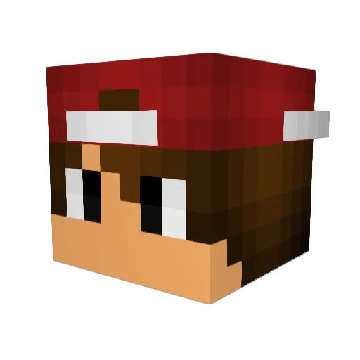 RaptorBoy101 Minecraft avatar head, 3D render