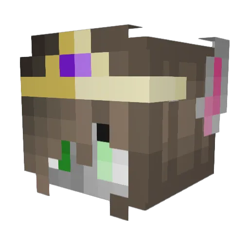 RaptorCrafter Minecraft avatar head, 3D render