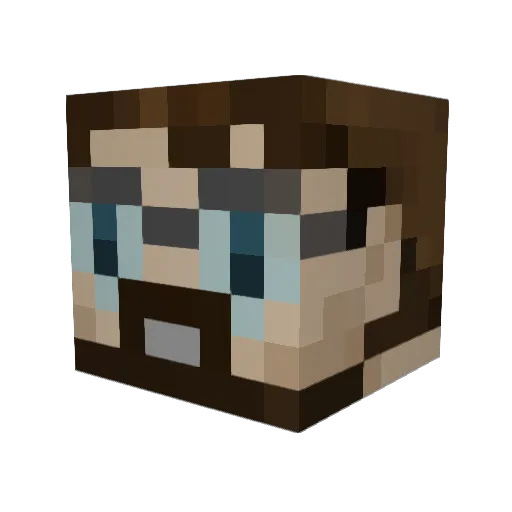 Raptorbandit Minecraft avatar head, 3D render