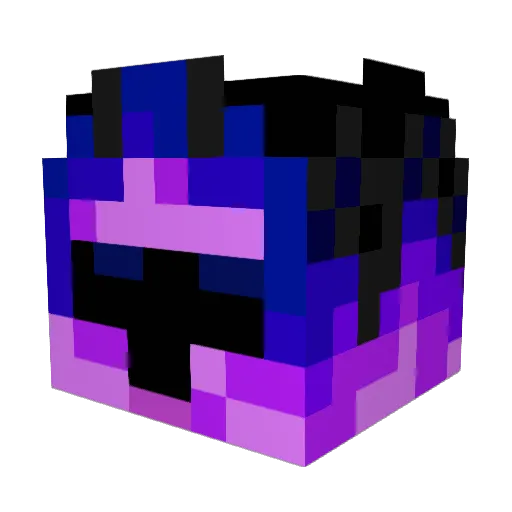 RaptorrShadow_ Minecraft avatar head, 3D render
