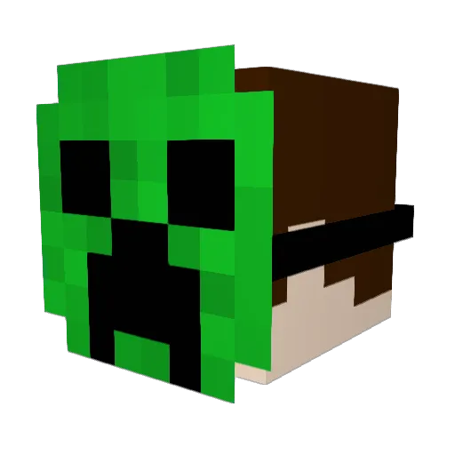 Raptorrex85W Minecraft avatar head, 3D render