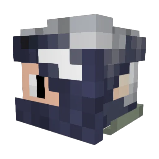 Rapture246 Minecraft avatar head, 3D render