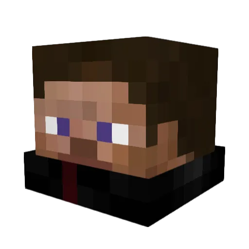 Rapture99 Minecraft avatar head, 3D render