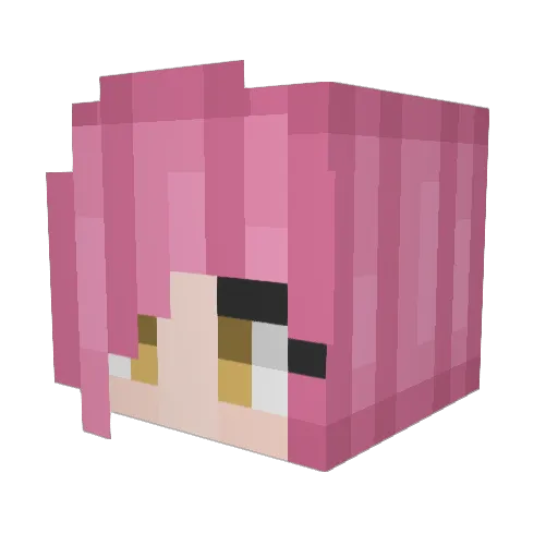 Rapunzel258 Minecraft avatar head, 3D render