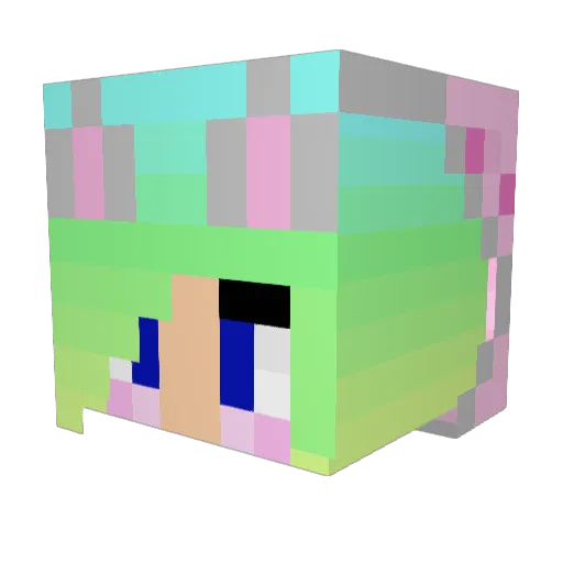 Rapunzel3 Minecraft avatar head, 3D render