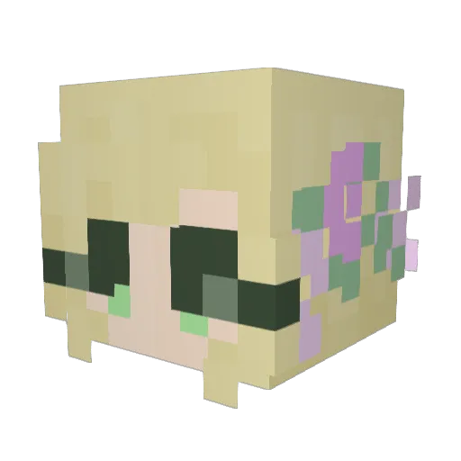 Rapunzel69 Minecraft avatar head, 3D render