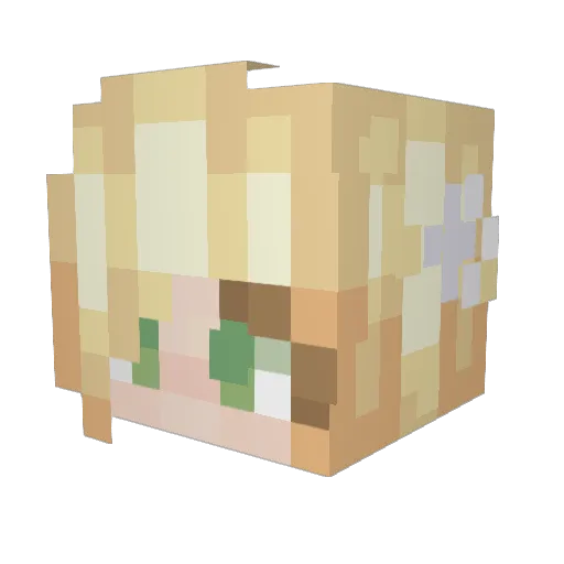 RapunzelOfficial Minecraft avatar head, 3D render