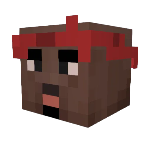 Rapwachin1 Minecraft avatar head, 3D render