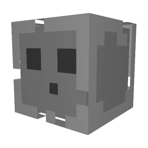 Raqhex Minecraft avatar head, 3D render
