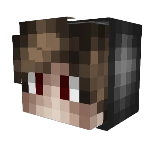 Raquaza3 Minecraft avatar head, 3D render