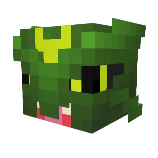 Raquaza83 Minecraft avatar head, 3D render