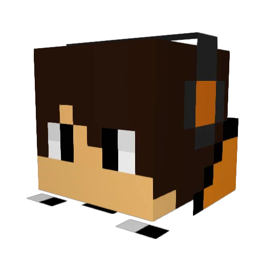 Raquezz Minecraft avatar head, 3D render