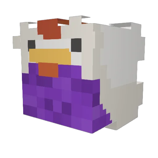 Raqui20 Minecraft avatar head, 3D render
