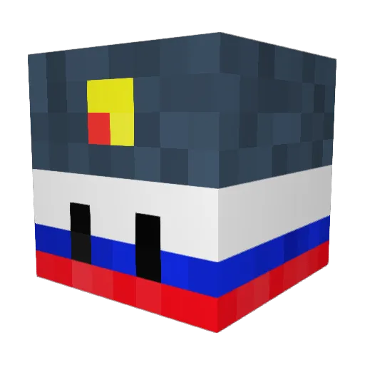 Raqxs Minecraft avatar head, 3D render