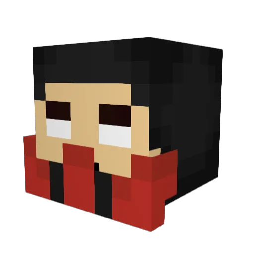 Rar4e Minecraft avatar head, 3D render