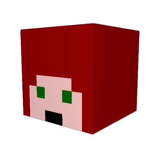 RaraAvis32 Minecraft avatar head, 3D render