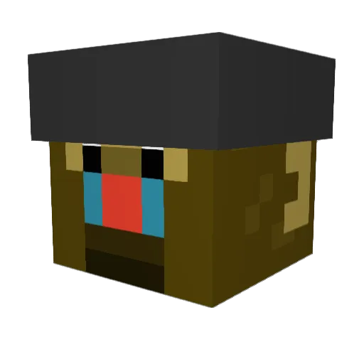 RaraJuJu Minecraft avatar head, 3D render