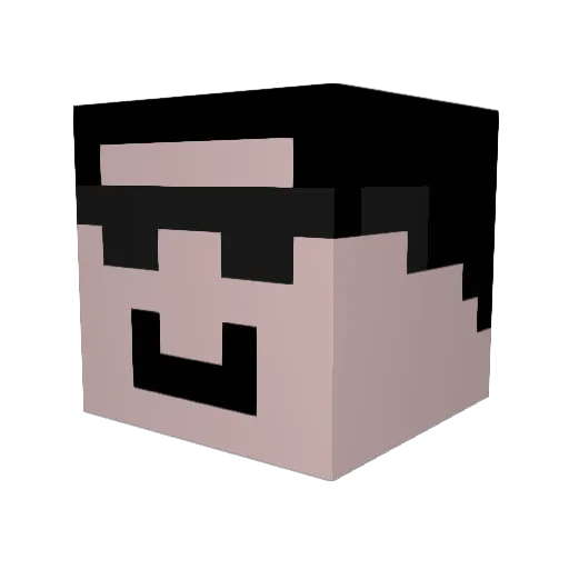 Rare10124 Minecraft avatar head, 3D render