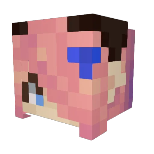 Rare520 Minecraft avatar head, 3D render