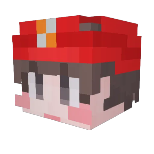 RareNick Minecraft avatar head, 3D render