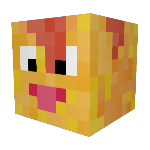 RareRavioli Minecraft avatar head, 3D render