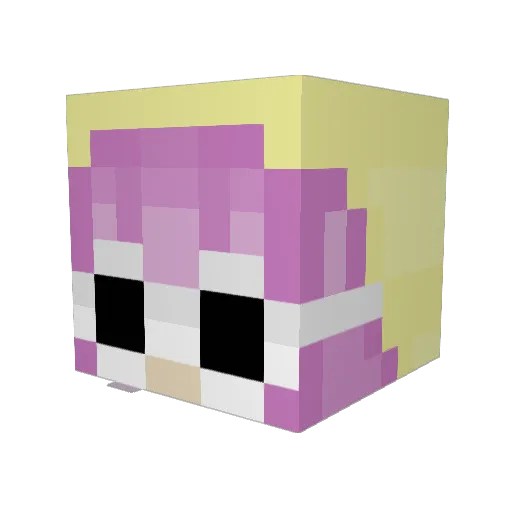 Rarediamondhoe Minecraft avatar head, 3D render