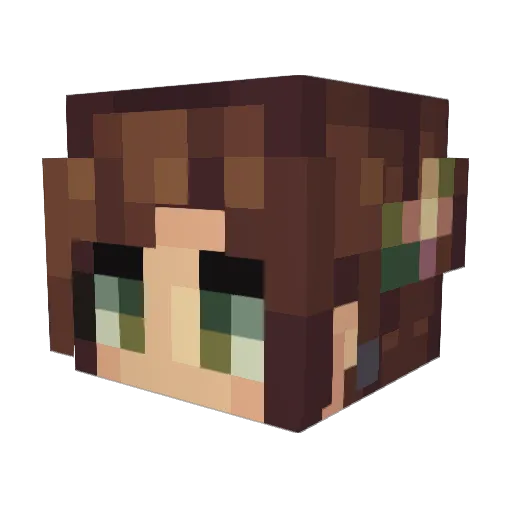 Rarefy Minecraft avatar head, 3D render