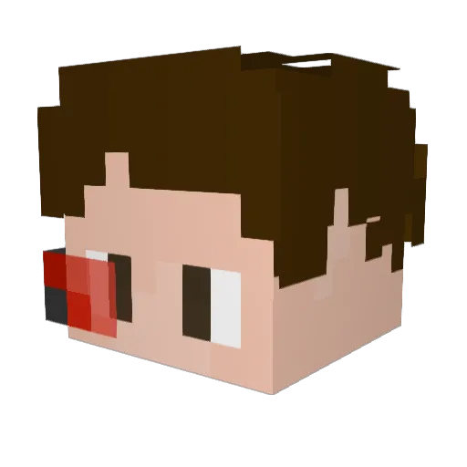 Raregeh13 Minecraft avatar head, 3D render