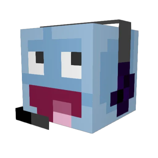 Rareme Minecraft avatar head, 3D render