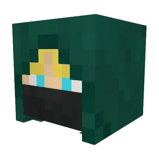 Raren12 Minecraft avatar head, 3D render